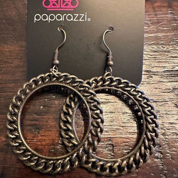 Above the Rims Brass Earrings (83) - Picture 3 of 3